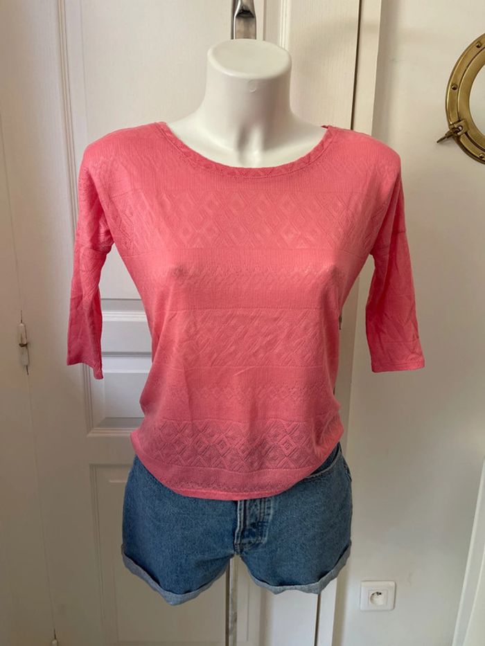 T-shirt corail - photo numéro 8