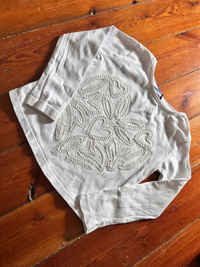 TEE shirt cœur blanc obaibi 3a