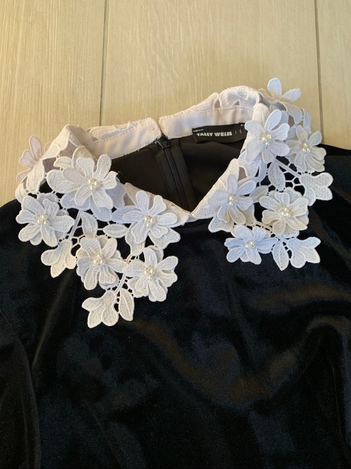 Tally Weijl robe velours noire S - photo numéro 2