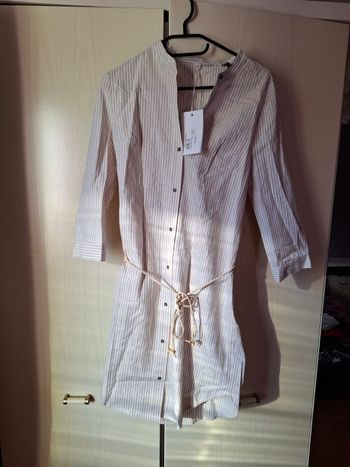 Robe chemise rayée