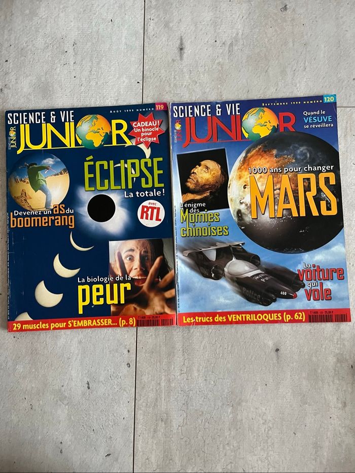 Science et Vie junior numéro 119 et 120