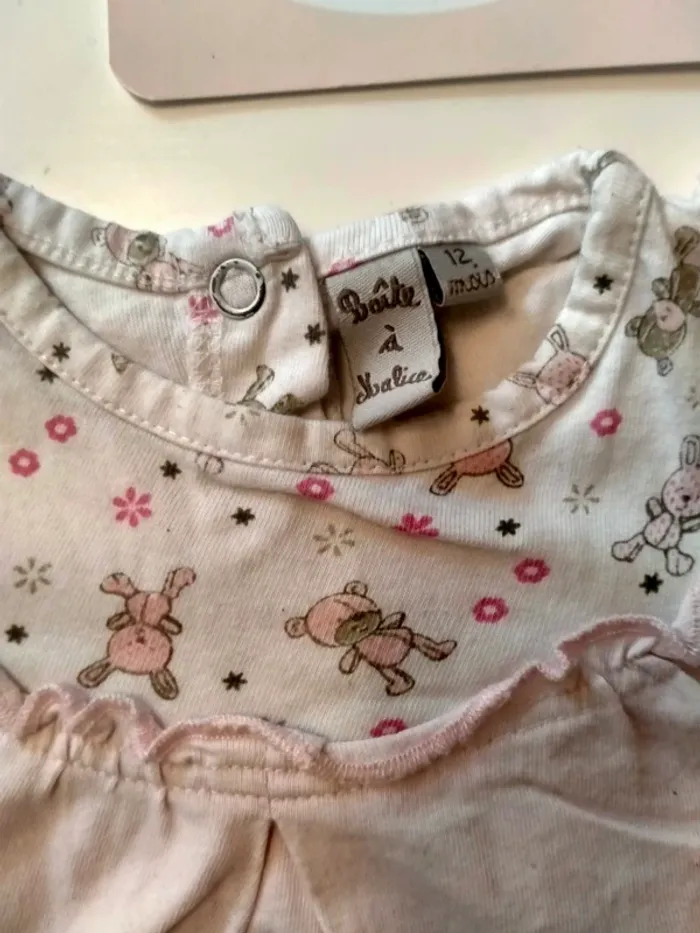 Jolie haut rose Boîte à Malice Taille 12 mois - photo numéro 4