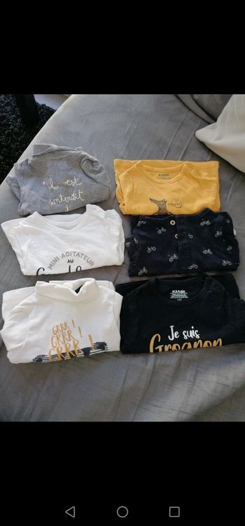 Lot de 6 tee shirt manche longue