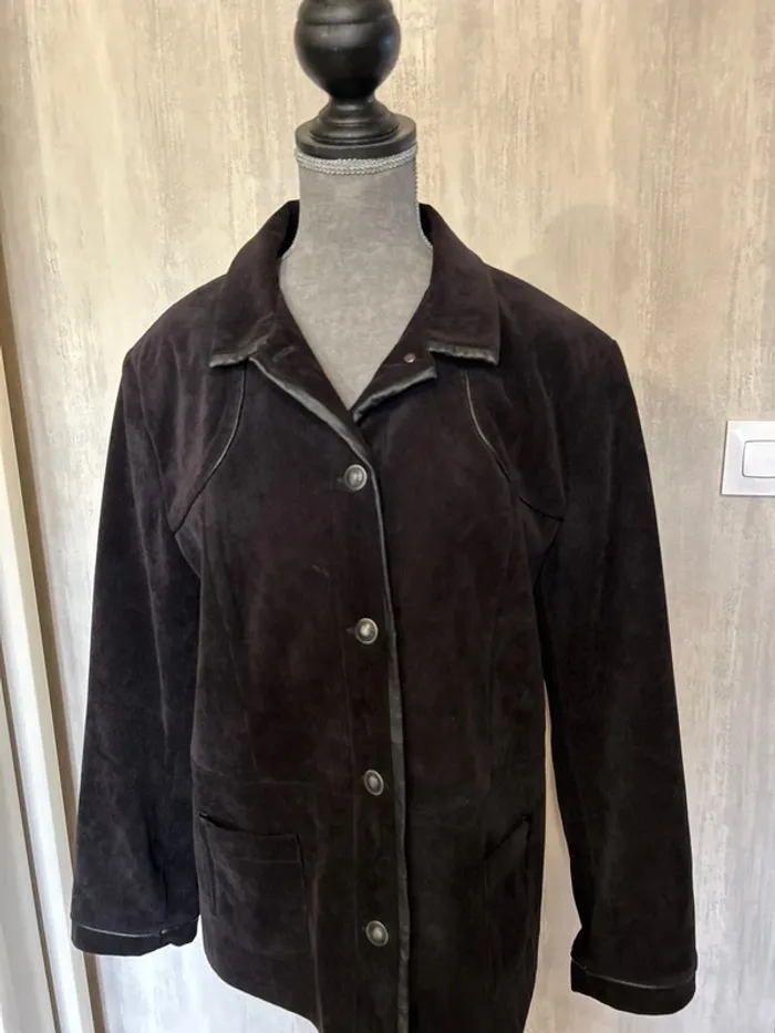 Veste velours, marron foncé - photo numéro 2