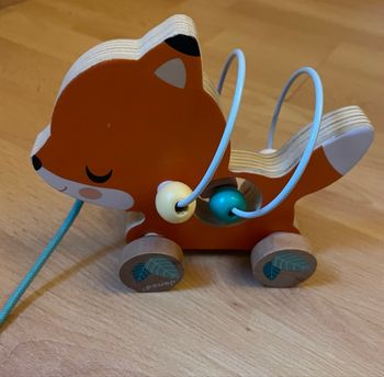Jouet renard à tirer