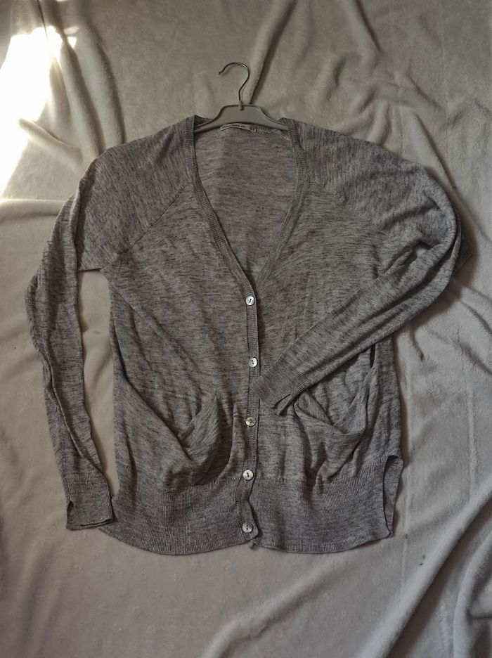 Cardigan gris zara taille S - photo numéro 2
