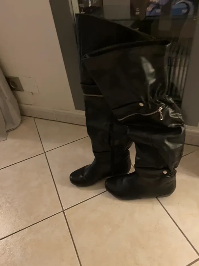 paire de botte cuissarde noir 38 justfab