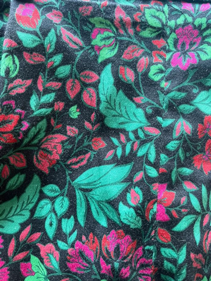 Jupe chic mi longue taille haute imprimée fleurs Naf Naf - photo numéro 5