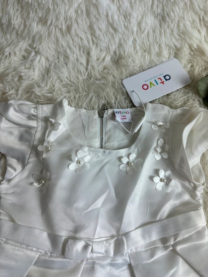 Robe de cérémonie blanche Ativo taille 24 mois - photo numéro 4