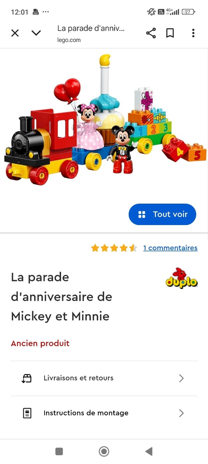 Trai. Anniversaire lego Duplo - photo numéro 2