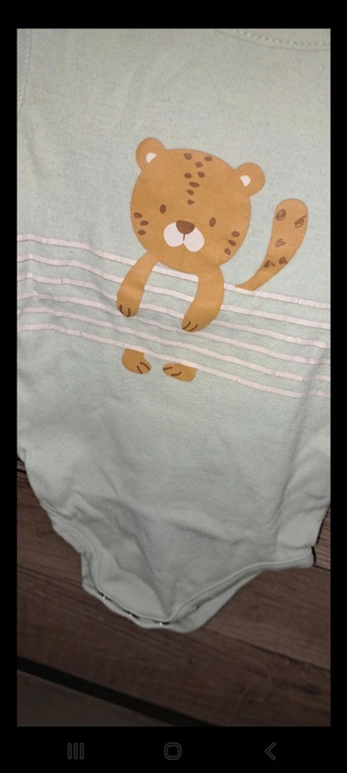 Body bleu manches courtes Orchestra 3 mois - photo numéro 2