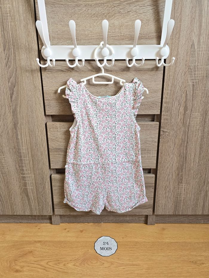 Vêtement Bébé Fille - Combishort fleurie - Obaibi - 23 mois 86 cm - photo numéro 6