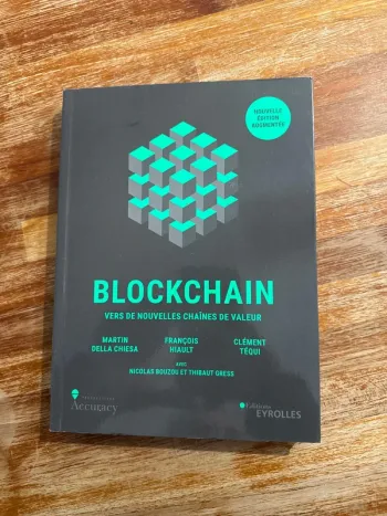 Livre blockchain verre de nouvelles chaîne de valeur