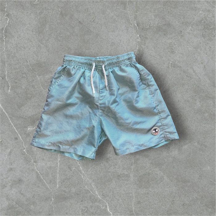 Short de bain enfant Lagon Bleu  / S enfant / vert et blanc / Très bon état