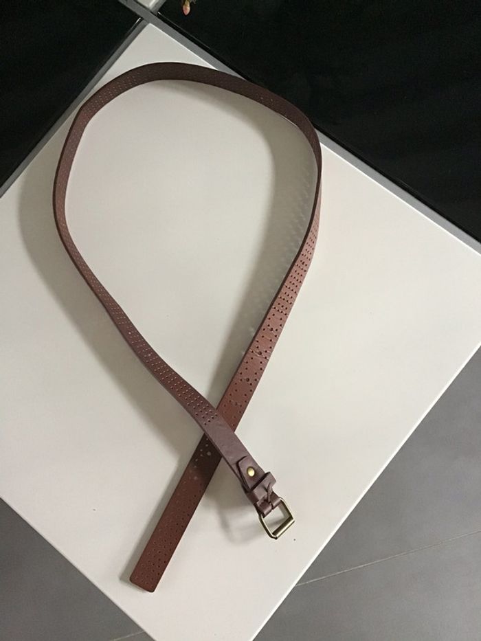 Ceinture marron boucle métal