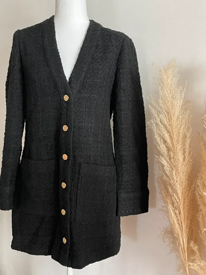 Zara robe Veste blazer tailleur texturé taille XS - photo numéro 9