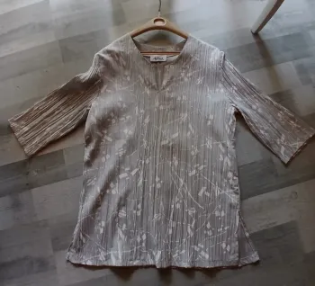 Tunique "AFIBEL" grise et blanche, TBE