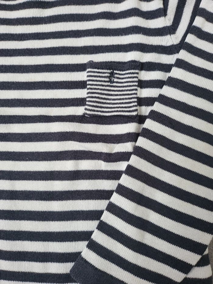 Pull fin marinière fille 5 ans okaidi très bon état - photo numéro 3