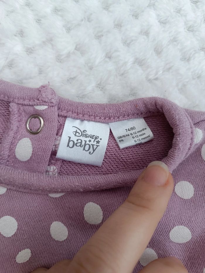 🔸Robe Parme à pois Bambi Disney Baby - 6 12 mois🔸 - photo numéro 3