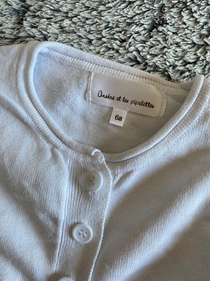 Gilet blanc Arsène et les pipelettes - 6 ans - photo numéro 2