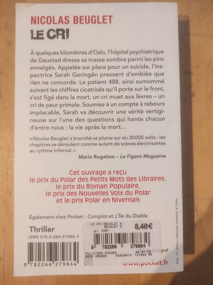 Le Cri Nicolas Beuglet Pocket 2020 - photo numéro 3