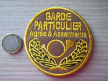 écusson poitrine garde particulier homologué rond