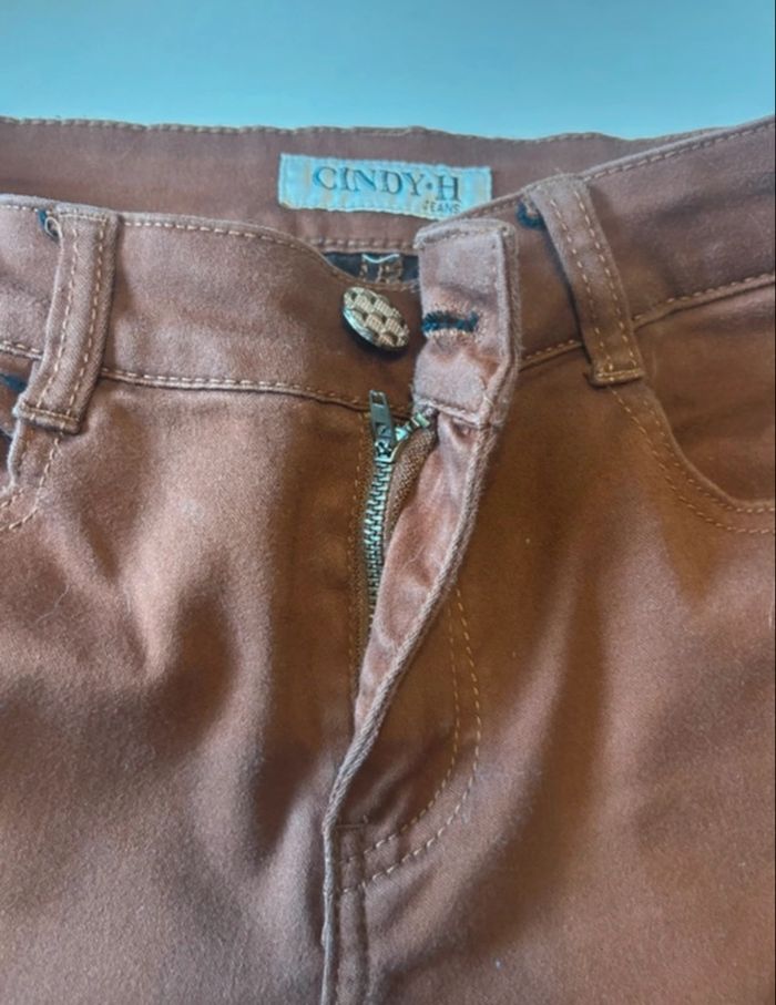 Jean pour femme très bon état taille 38 couleur camel / marron - photo numéro 3