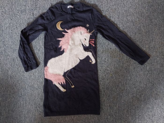 Robe à Manches Longues Licorne en Péluche Fille taille 10 Ans