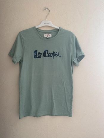 T-shirt imprimée verte en coton hommes taille S Lee Cooper
