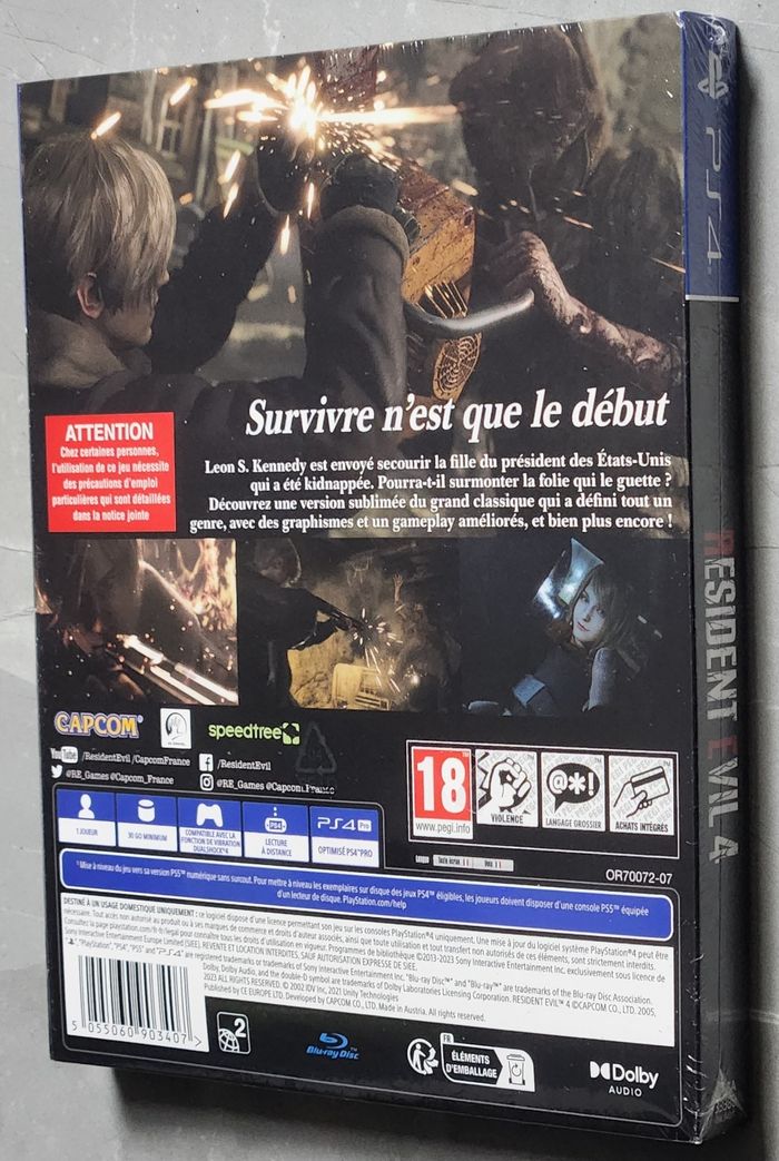 Résident Evil 4 Remake Ps4 Édition Steelbook (Version Française) neuf sous Blister - photo numéro 4