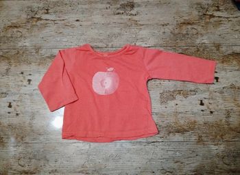 Joli t-shirt manches longues fille 3 mois