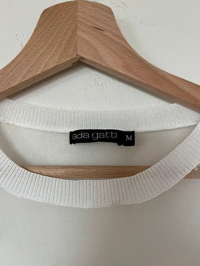 Pull blanc léger transparent – Taille M – Neuf sans étiquette - photo numéro 2