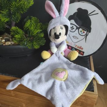 Doudou souris Minnie Disney nicotoy capuche Rose Violet Vert #geektradedoudou