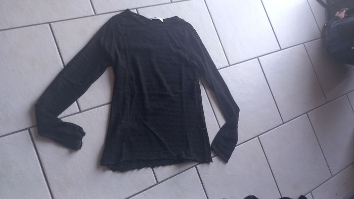 Tunique manches longues a petits trous promod femme taille l
