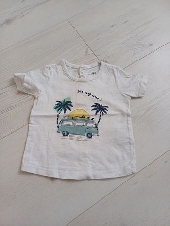 T-shirt blanc motif van 12 mois