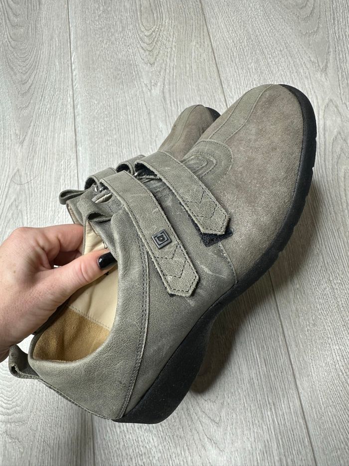 chaussures a scratch Actiflex confort ++ 38/ (taille 5) daim gris taupe - photo numéro 2