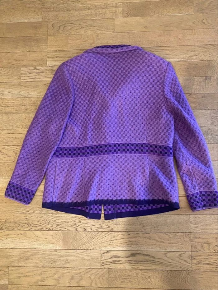Veste violette laine et mohair Stizzoli taille 48 IT - photo numéro 7