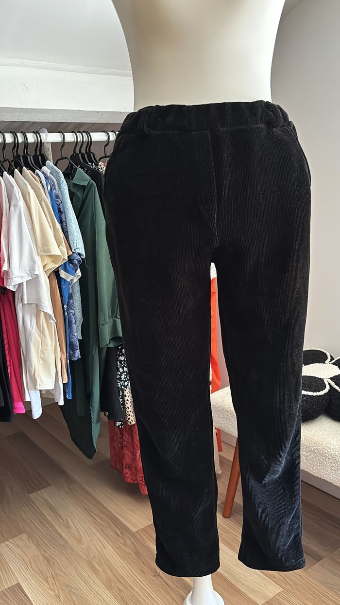 Pantalon noir velours Boutique Italienne TU