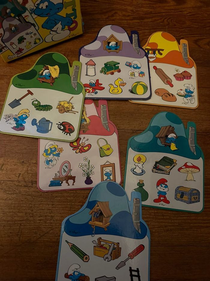 Loto ancien jeu Schtroumpfs Smurfs 36 pièces Peyo jeu société enfant - photo numéro 3