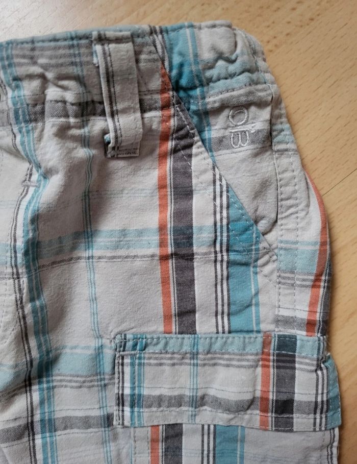 Ensembles 3 pièces Obaïbi bermuda T-shirt chemise 6 mois 67cm - photo numéro 8