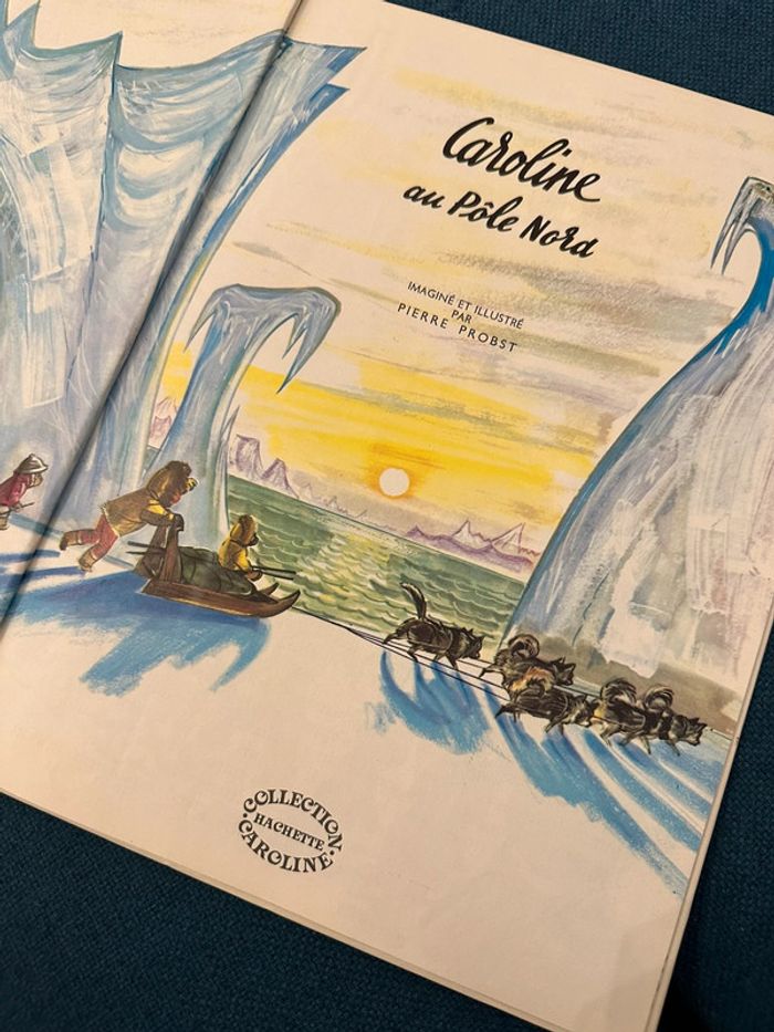 Livre ancien Caroline au Pôle Nord Grands albums Hachette blancs bd vintage - photo numéro 3