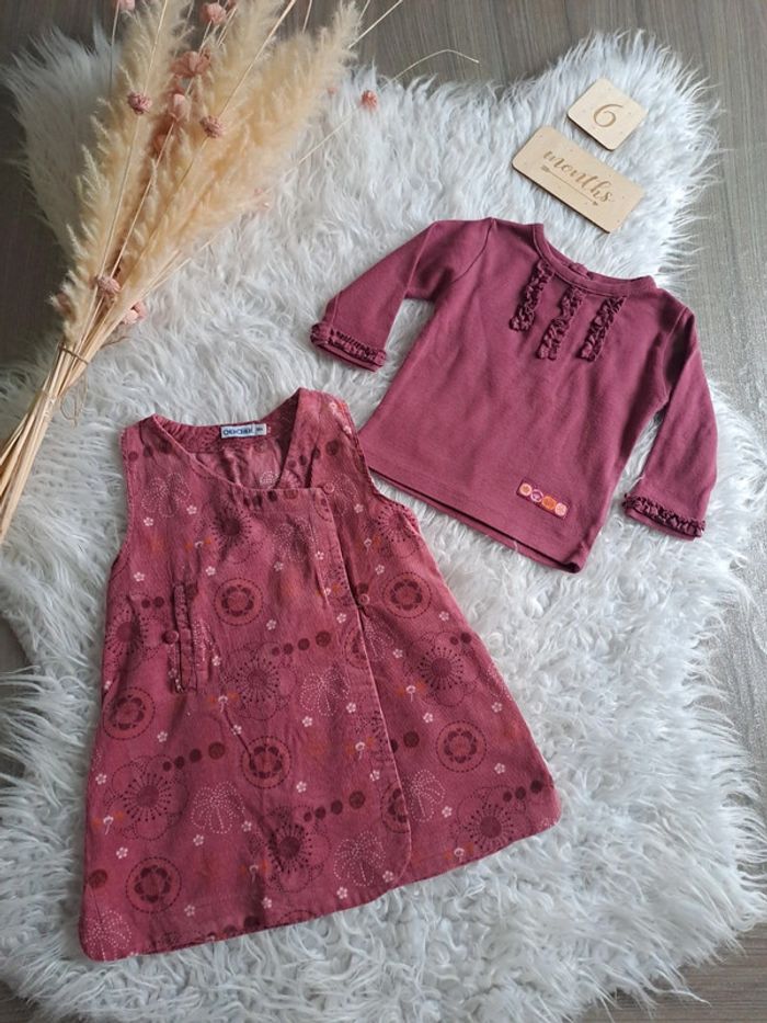 Ensemble obaibi robe + Tee-shirt ML 6m
