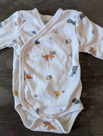 Body manches longues renard hérisson lapin