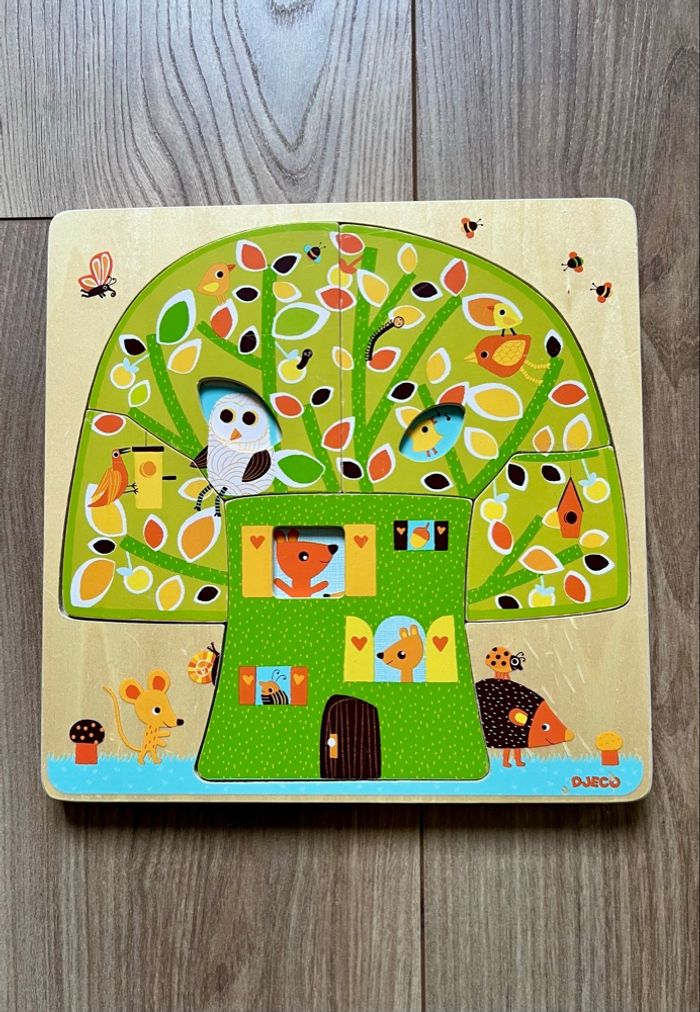 Puzzle évolutif 3 niveaux, cabane dans les arbres - Djeco