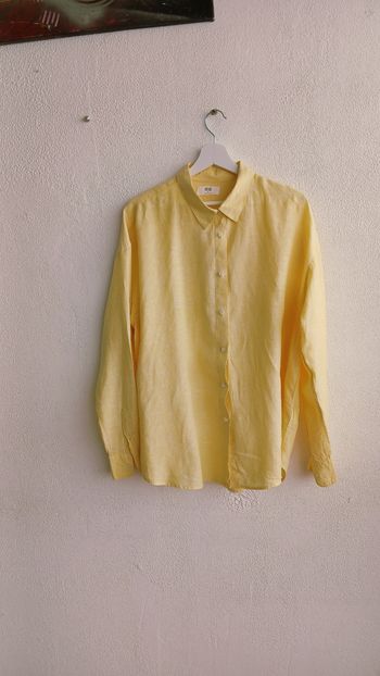 Chemise femme Uniqlo jaune