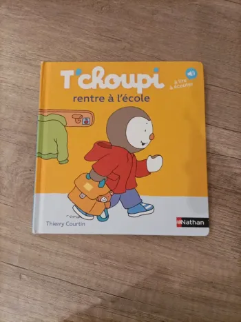 Livre T'choupi rentre à l'école