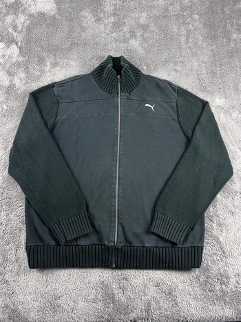 Veste Puma Noire Coton Logo Brodé Taille XXL