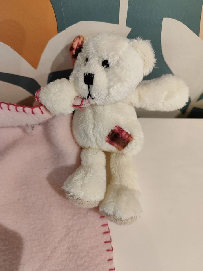 Doudou plat ourson ours nounours alice's Bear shop - photo numéro 3