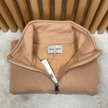 🧥 Sweat Abrand Jeans 90s Quarter Zip - Beige Kaki - taille S