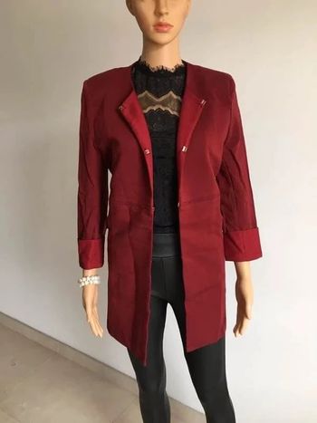 Blazer bordeaux mi long neuf taille L
